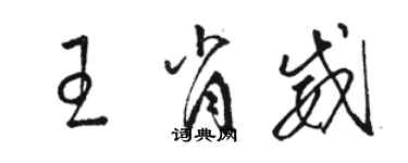 骆恒光王肖威草书个性签名怎么写