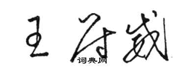 骆恒光王尉威草书个性签名怎么写