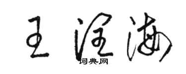 骆恒光王润海草书个性签名怎么写