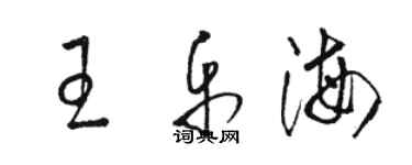 骆恒光王乐海草书个性签名怎么写