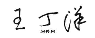 骆恒光王丁洋草书个性签名怎么写