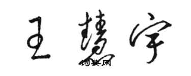 骆恒光王慧宇草书个性签名怎么写