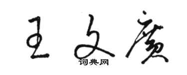 骆恒光王文广草书个性签名怎么写