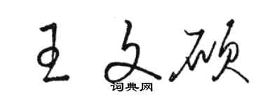 骆恒光王文硕草书个性签名怎么写