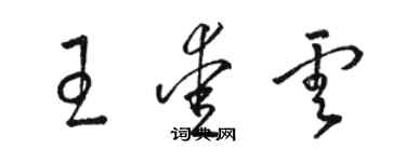 骆恒光王爱云草书个性签名怎么写