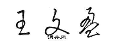 骆恒光王文盈草书个性签名怎么写