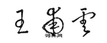 骆恒光王甫云草书个性签名怎么写