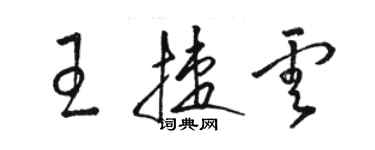 骆恒光王捷云草书个性签名怎么写