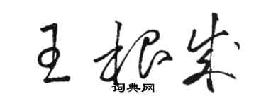骆恒光王根成草书个性签名怎么写