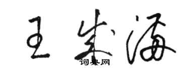 骆恒光王成满草书个性签名怎么写