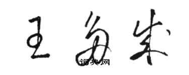 骆恒光王多成草书个性签名怎么写