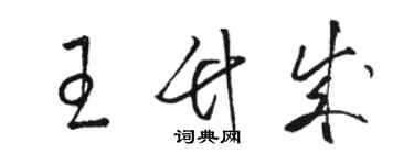 骆恒光王竹成草书个性签名怎么写