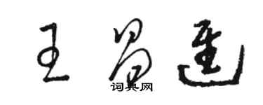 骆恒光王昌进草书个性签名怎么写