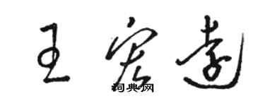 骆恒光王宏远草书个性签名怎么写