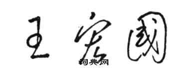 骆恒光王宏国草书个性签名怎么写