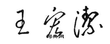 骆恒光王宏洁草书个性签名怎么写