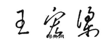 骆恒光王宏梁草书个性签名怎么写