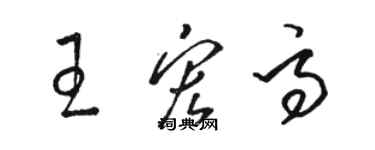 骆恒光王宏高草书个性签名怎么写