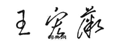 骆恒光王宏薇草书个性签名怎么写