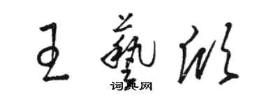 骆恒光王艺欣草书个性签名怎么写
