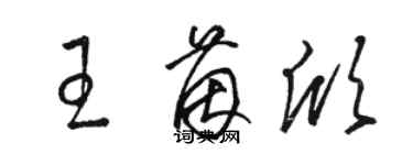 骆恒光王茵欣草书个性签名怎么写