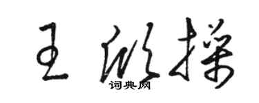 骆恒光王欣操草书个性签名怎么写