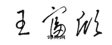 骆恒光王富欣草书个性签名怎么写
