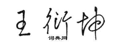 骆恒光王衍坤草书个性签名怎么写