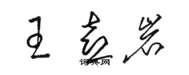 骆恒光王喜岩草书个性签名怎么写