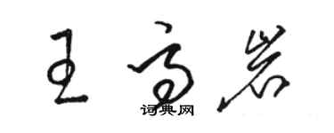 骆恒光王高岩草书个性签名怎么写