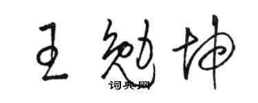骆恒光王勉坤草书个性签名怎么写