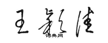 骆恒光王颖佳草书个性签名怎么写