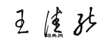 骆恒光王佳能草书个性签名怎么写