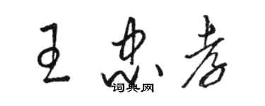骆恒光王忠孝草书个性签名怎么写