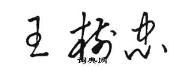 骆恒光王树忠草书个性签名怎么写