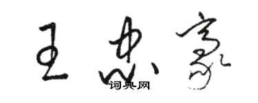 骆恒光王忠豪草书个性签名怎么写