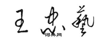 骆恒光王忠艺草书个性签名怎么写