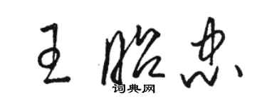 骆恒光王昭忠草书个性签名怎么写