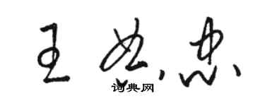 骆恒光王典忠草书个性签名怎么写