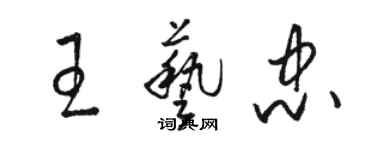骆恒光王艺忠草书个性签名怎么写