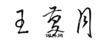 骆恒光王庆月草书个性签名怎么写