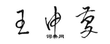 骆恒光王申庆草书个性签名怎么写