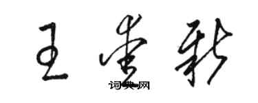骆恒光王爱新草书个性签名怎么写