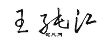 骆恒光王纯江草书个性签名怎么写