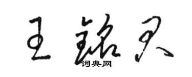 骆恒光王铭君草书个性签名怎么写