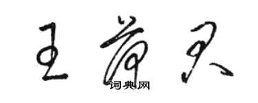 骆恒光王荷君草书个性签名怎么写