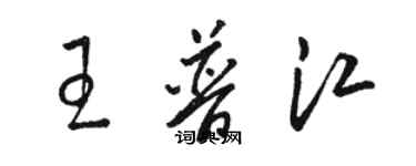 骆恒光王普江草书个性签名怎么写