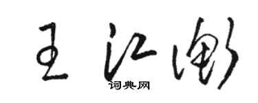 骆恒光王江衡草书个性签名怎么写