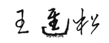 骆恒光王进松草书个性签名怎么写