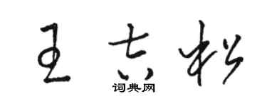 骆恒光王吉松草书个性签名怎么写